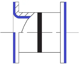 Короткий патрубок футерованный фторопластом-4
