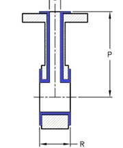 Тройник для приборов футерованный фторопластом-4