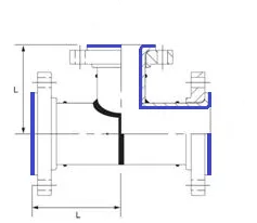 Уменьшающий тройник футерованные фторопластом-4